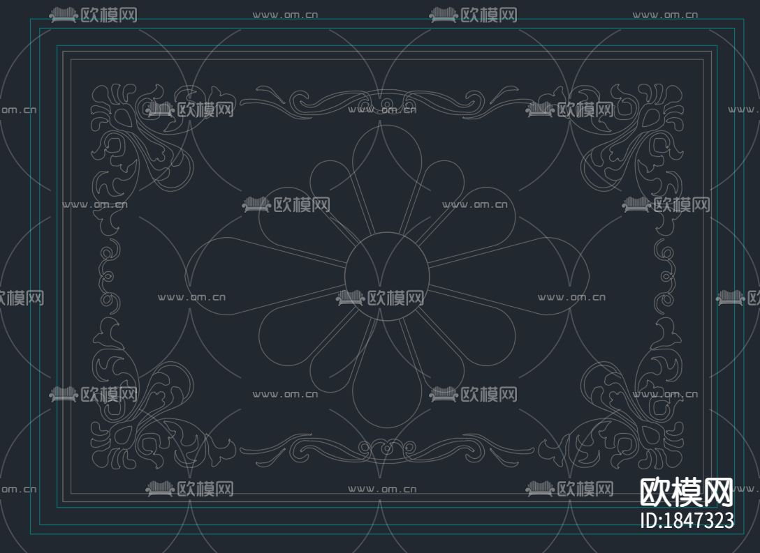 地面拼花图纸下载（渲染图5）