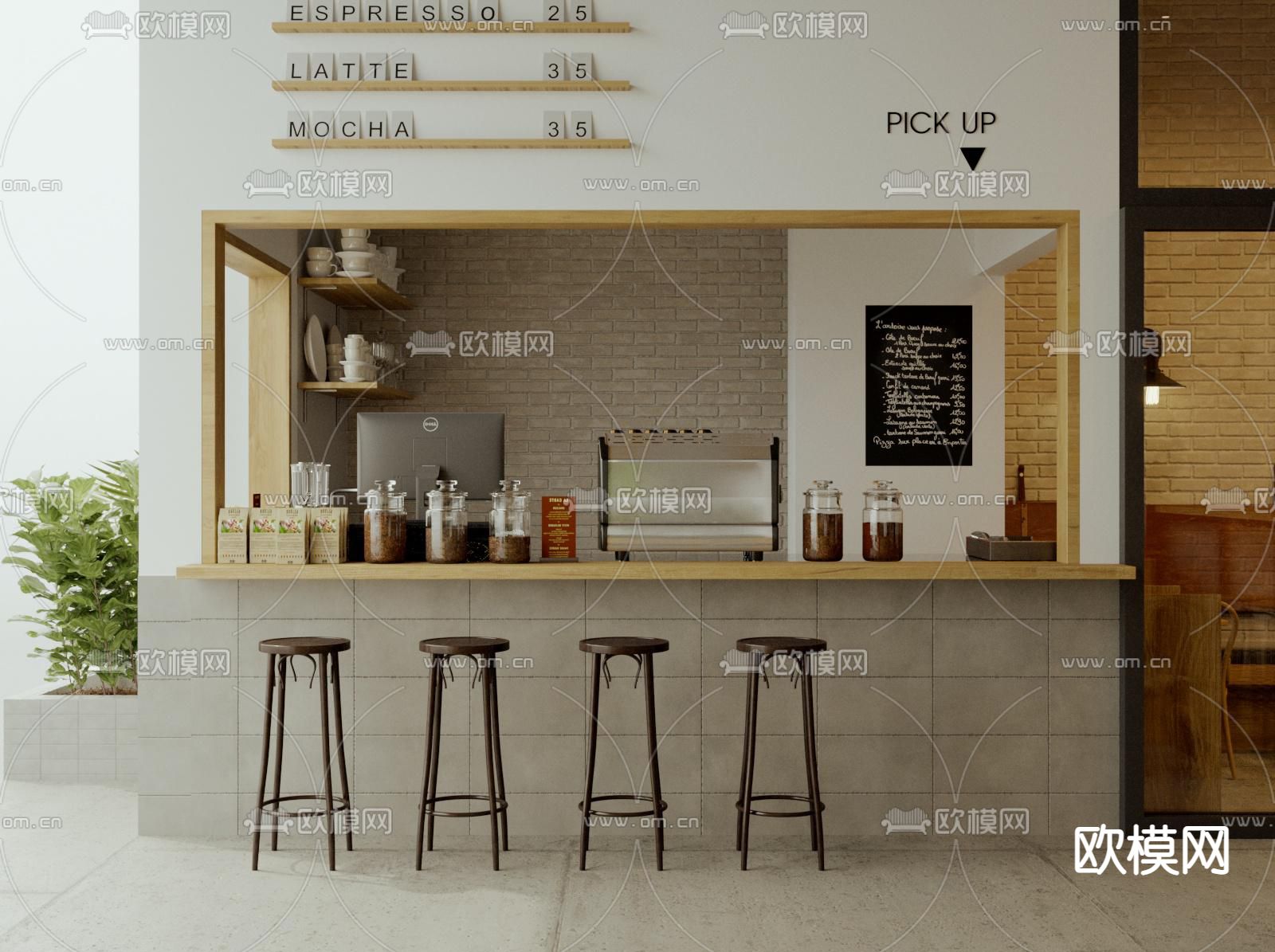 北欧咖啡店3d模型下载（渲染图5）