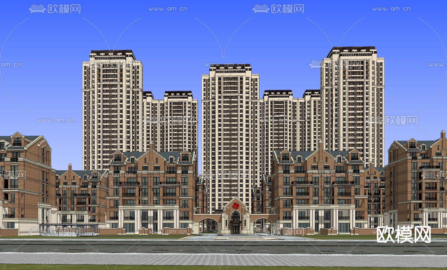 欧式住宅su模型下载（渲染图3）