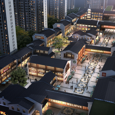 加入清单下载中式古建商业街3d模型id:11700710加入清单下载中式古建