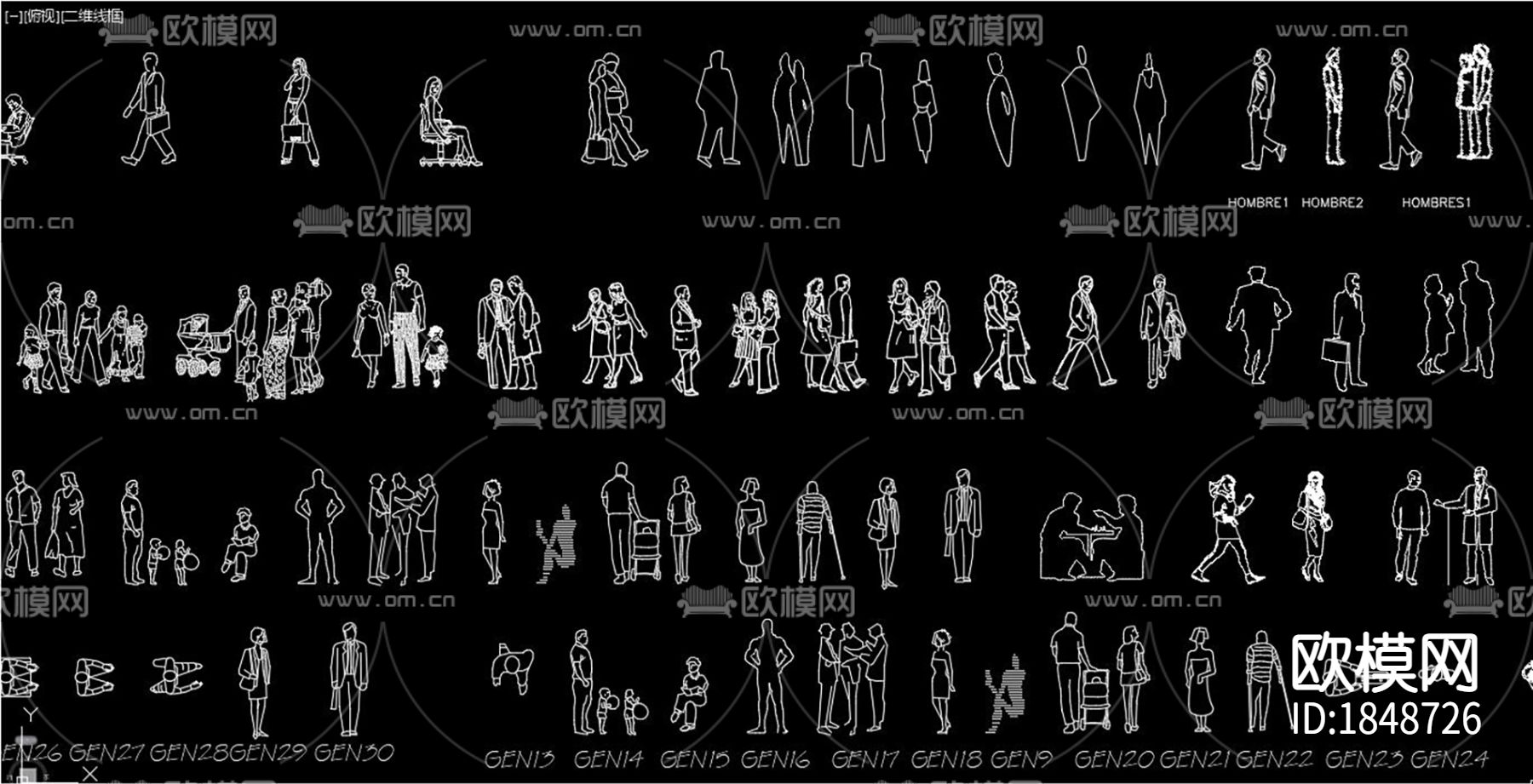 人物动物cad图库下载（渲染图5）