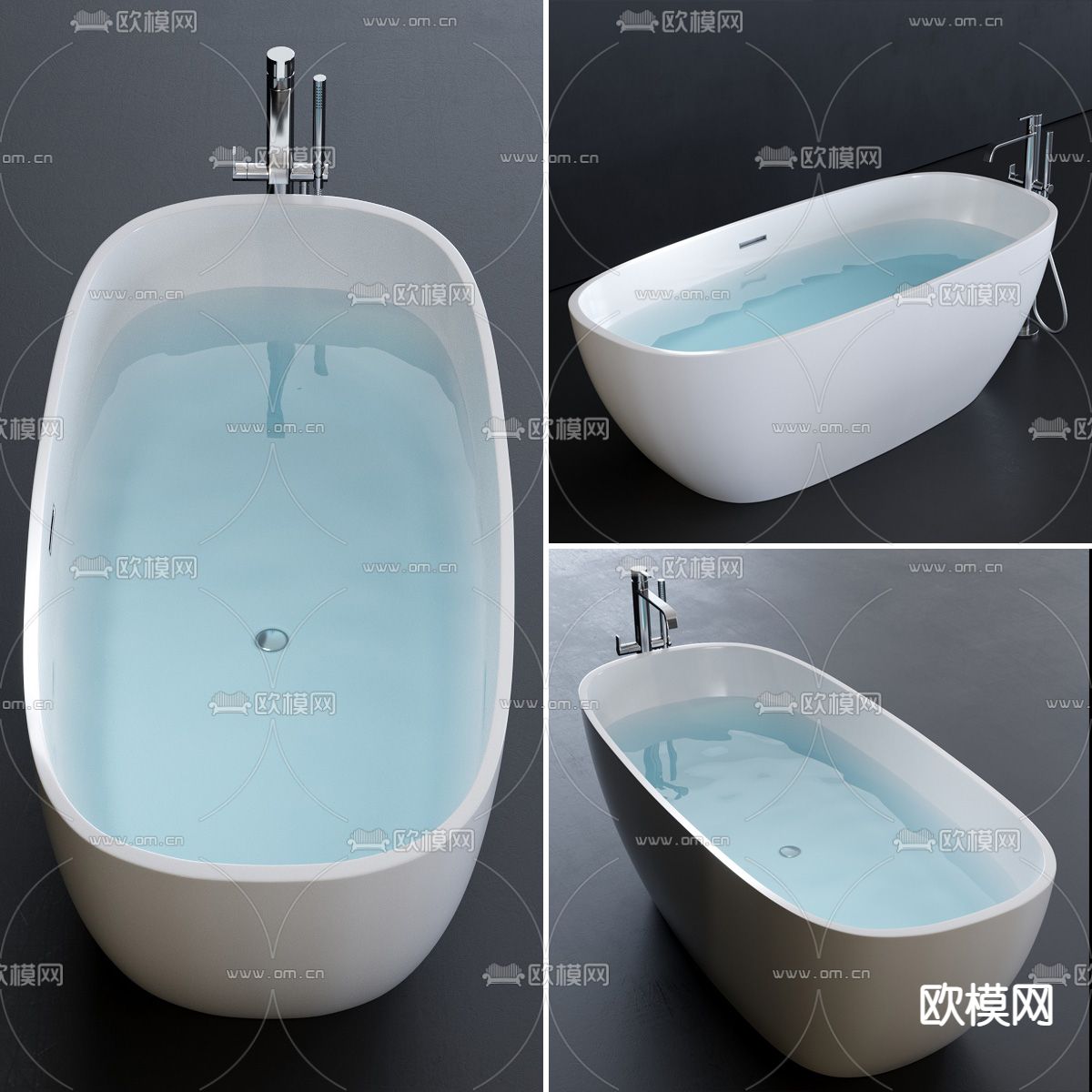 现代浴缸3d模型