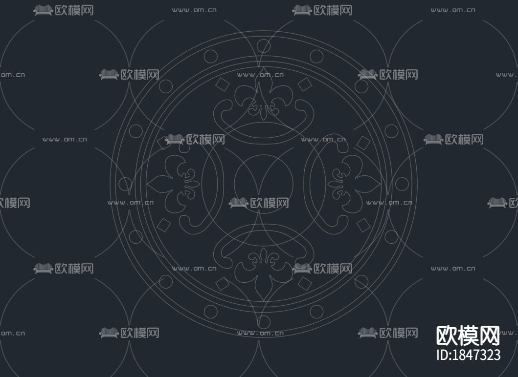 地面拼花图纸下载（渲染图6）