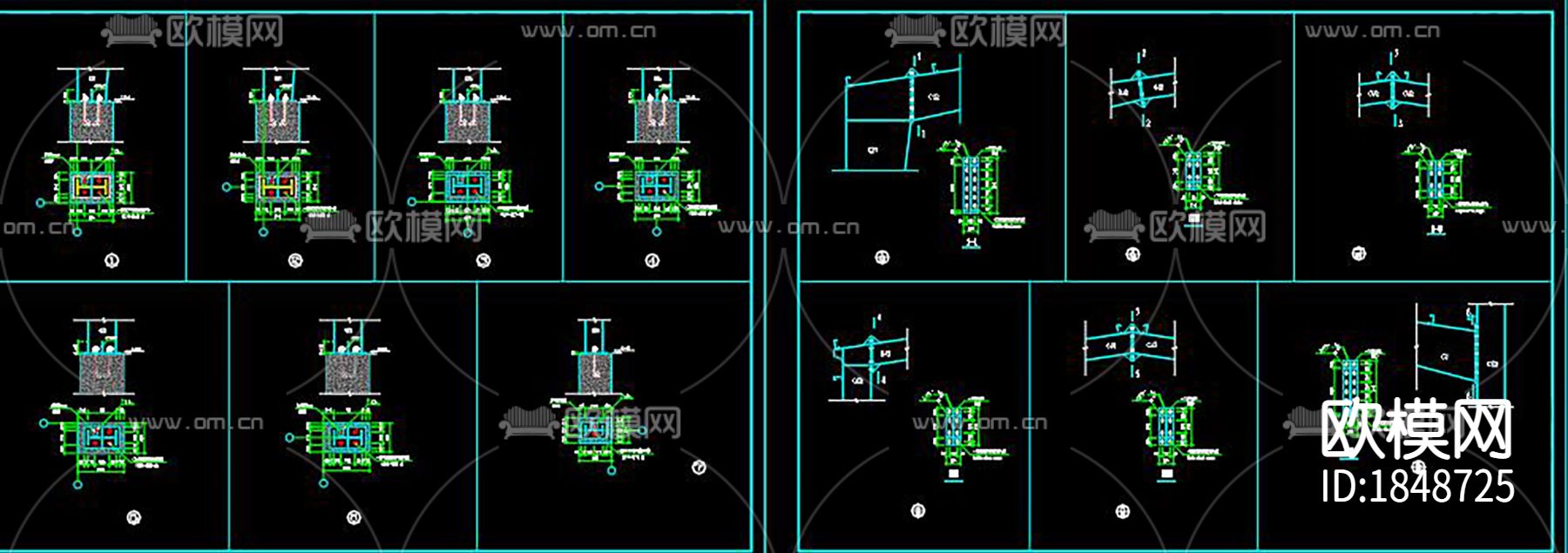 热处理车间结构cad图库下载（渲染图8）