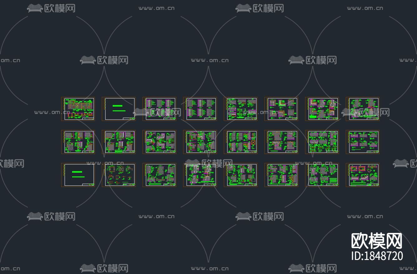 铝塑保温板cad图库下载（渲染图8）