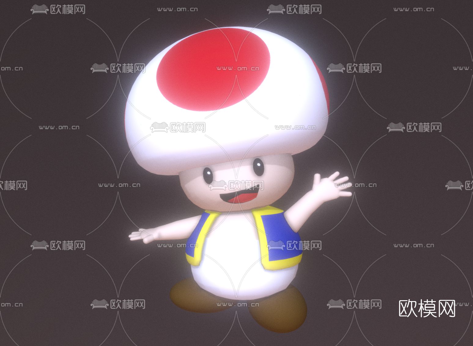 现代动漫蘑菇人免费3d模型