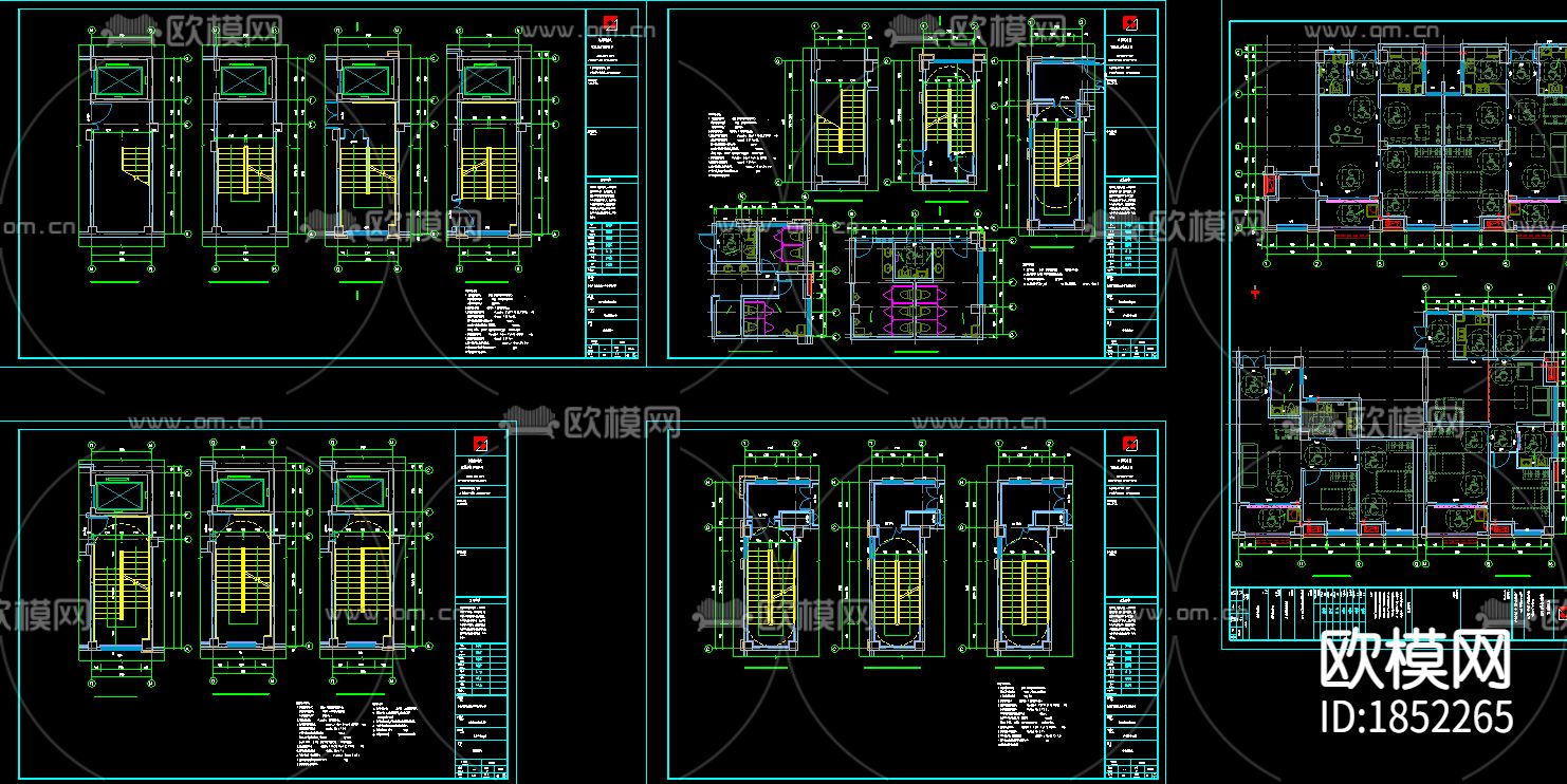 养老院cad施工图下载（渲染图6）