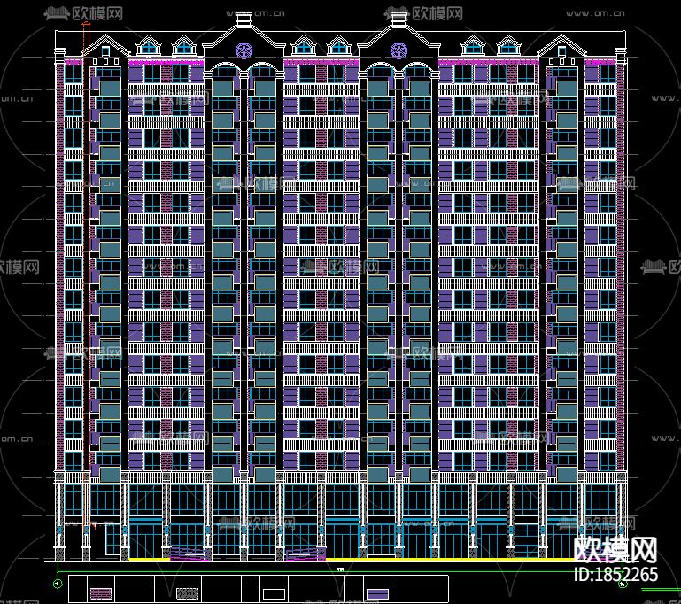 养老院cad施工图下载（渲染图4）