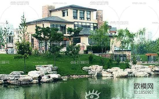 北京某經(jīng)典別墅全套CAD施工圖下載(渲染圖3)