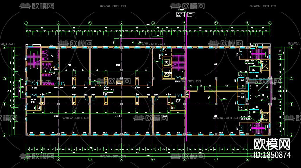 生产企业工厂建筑CAD施工图下载（渲染图2）
