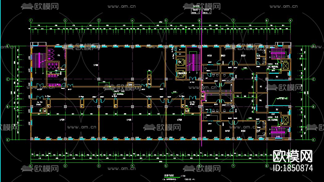 生产企业工厂建筑CAD施工图下载（渲染图4）
