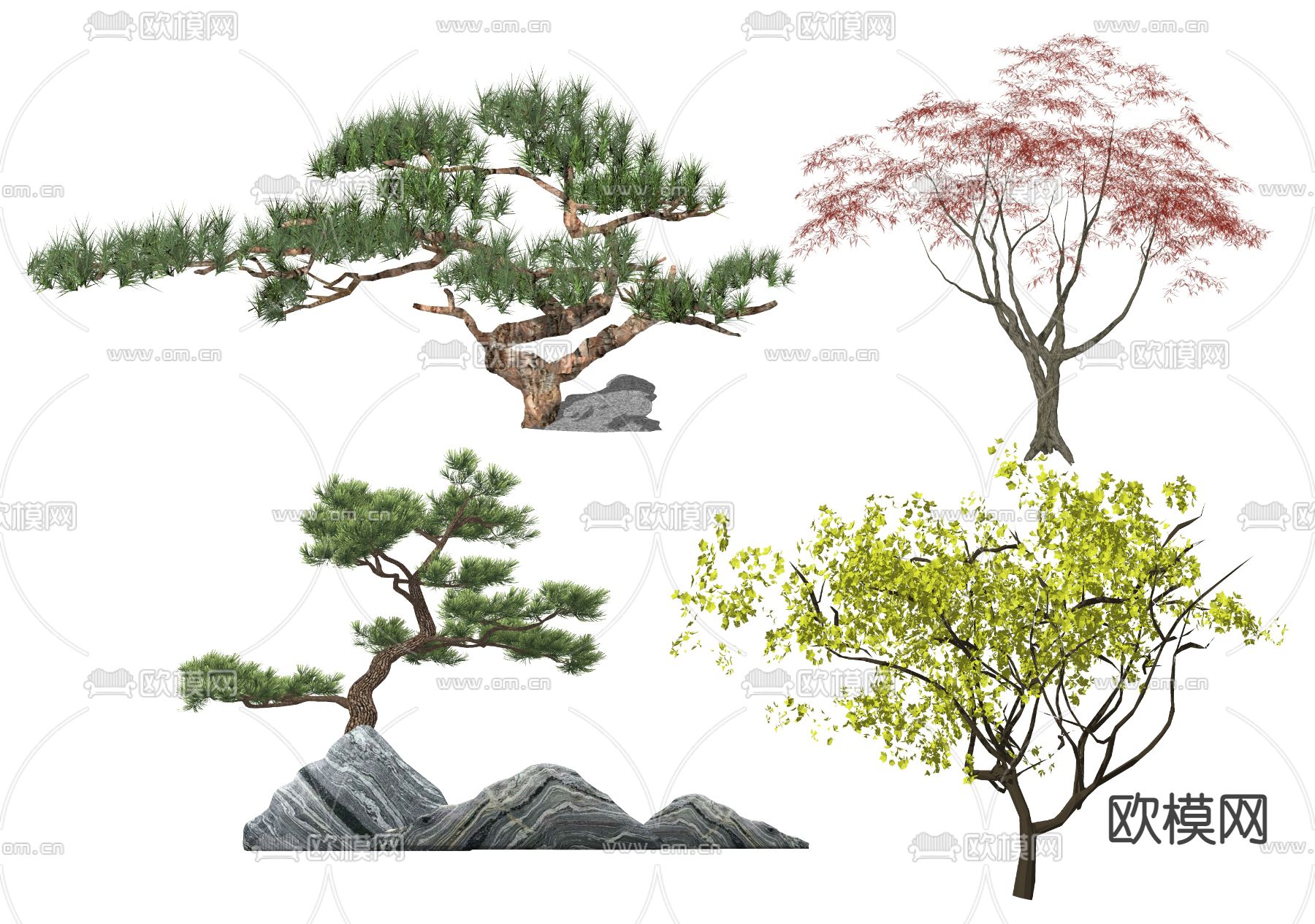现代造型松su模型下载_ID11703888_sketchup模型下载-欧模网