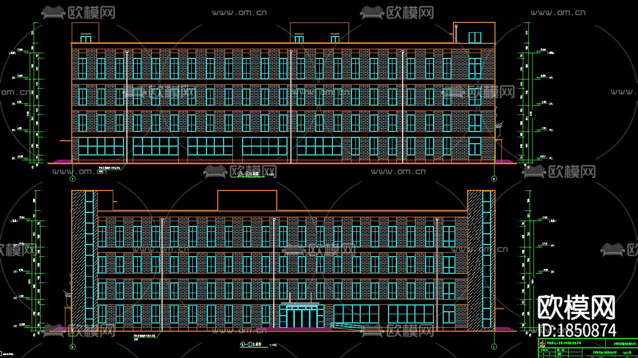 生产企业工厂建筑CAD施工图下载（渲染图7）
