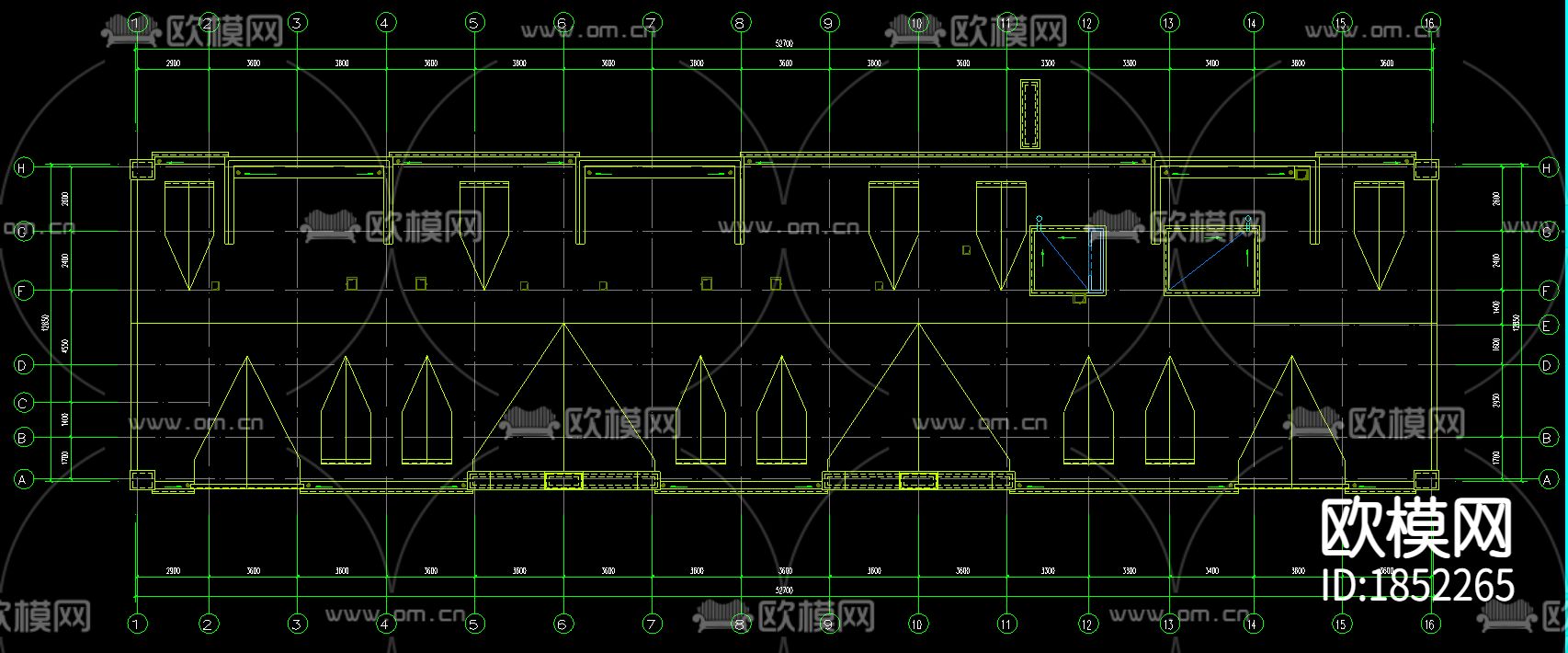 养老院cad施工图下载（渲染图3）