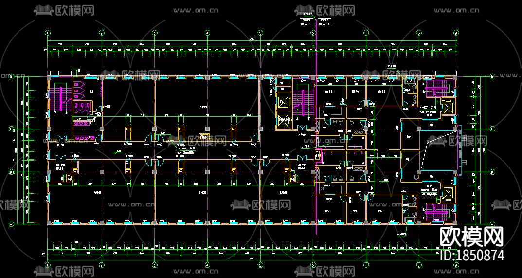 生产企业工厂建筑CAD施工图下载（渲染图3）