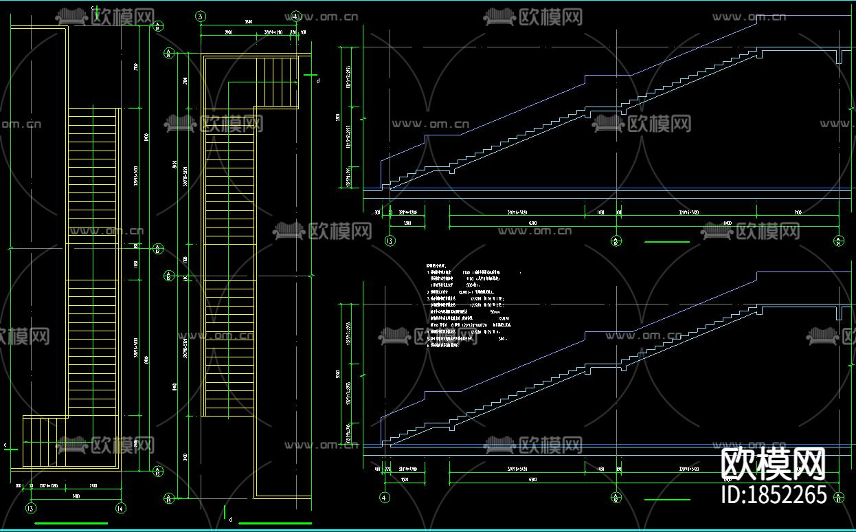 养老院cad施工图下载（渲染图7）