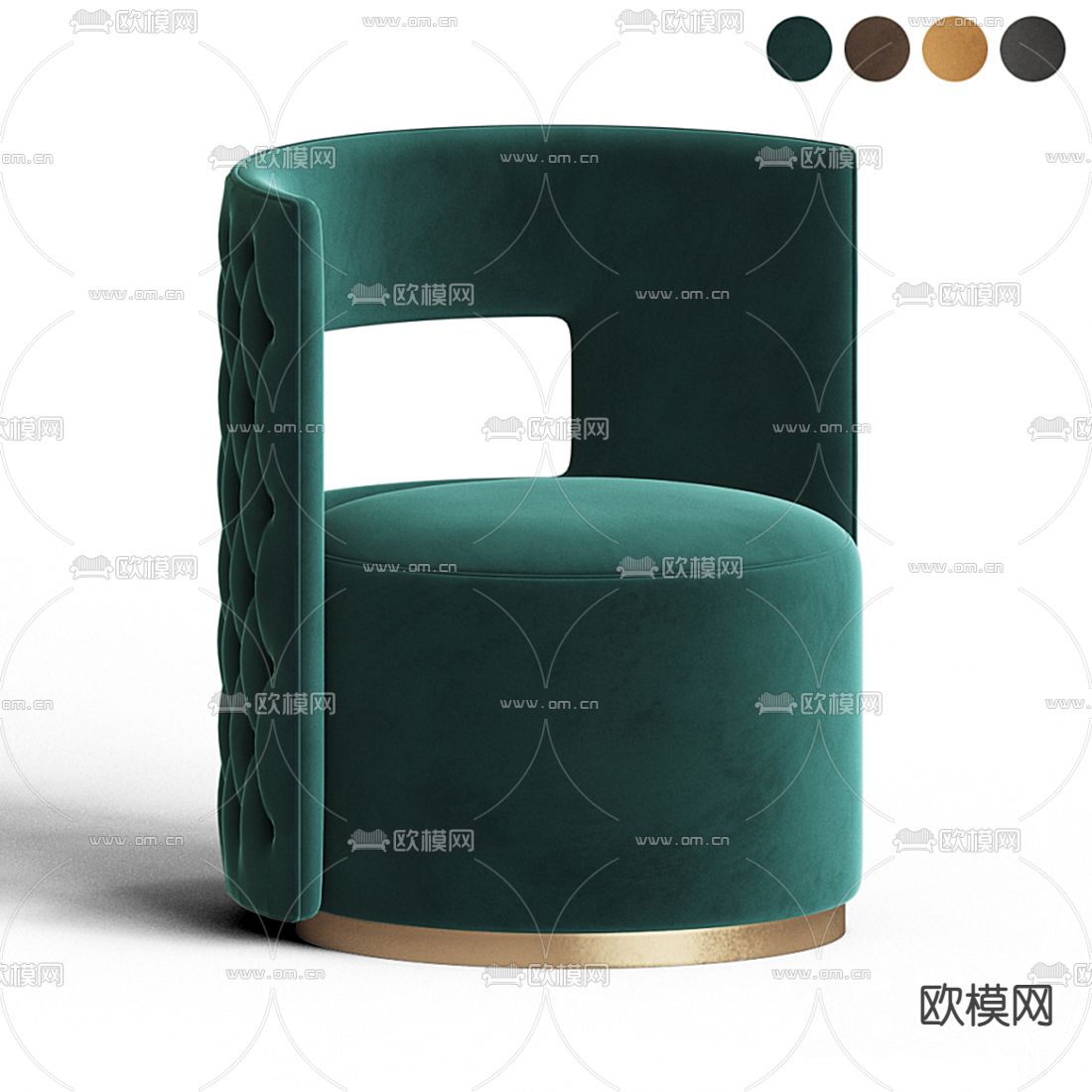 现代布艺单人沙发3d模型