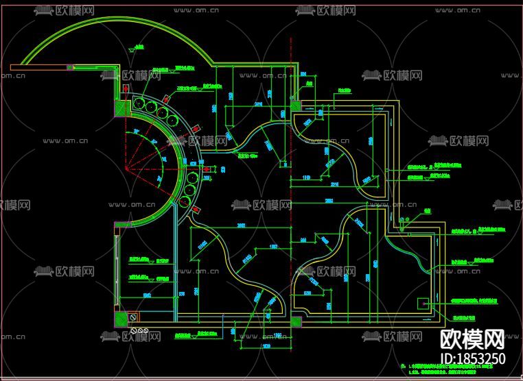 空中花园cad平面图下载（渲染图2）