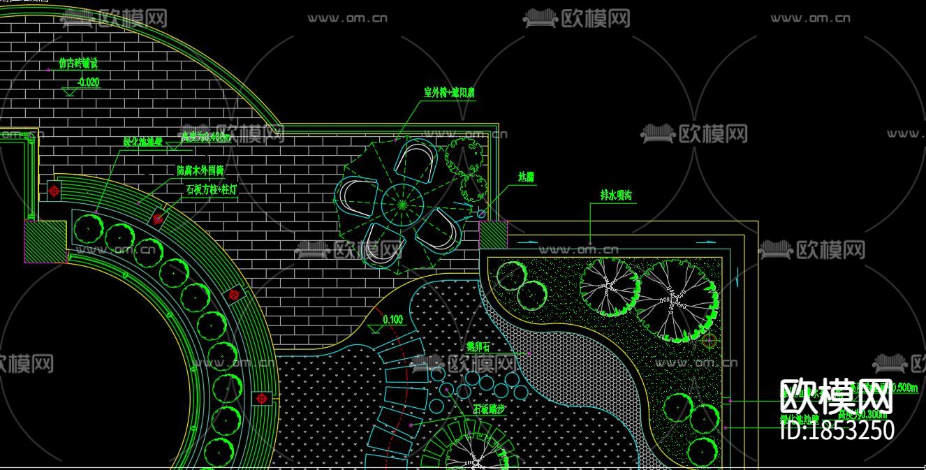 空中花园cad平面图下载（渲染图5）