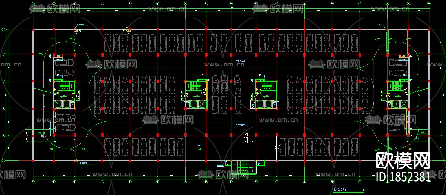 写字楼建筑cad施工图下载（渲染图2）