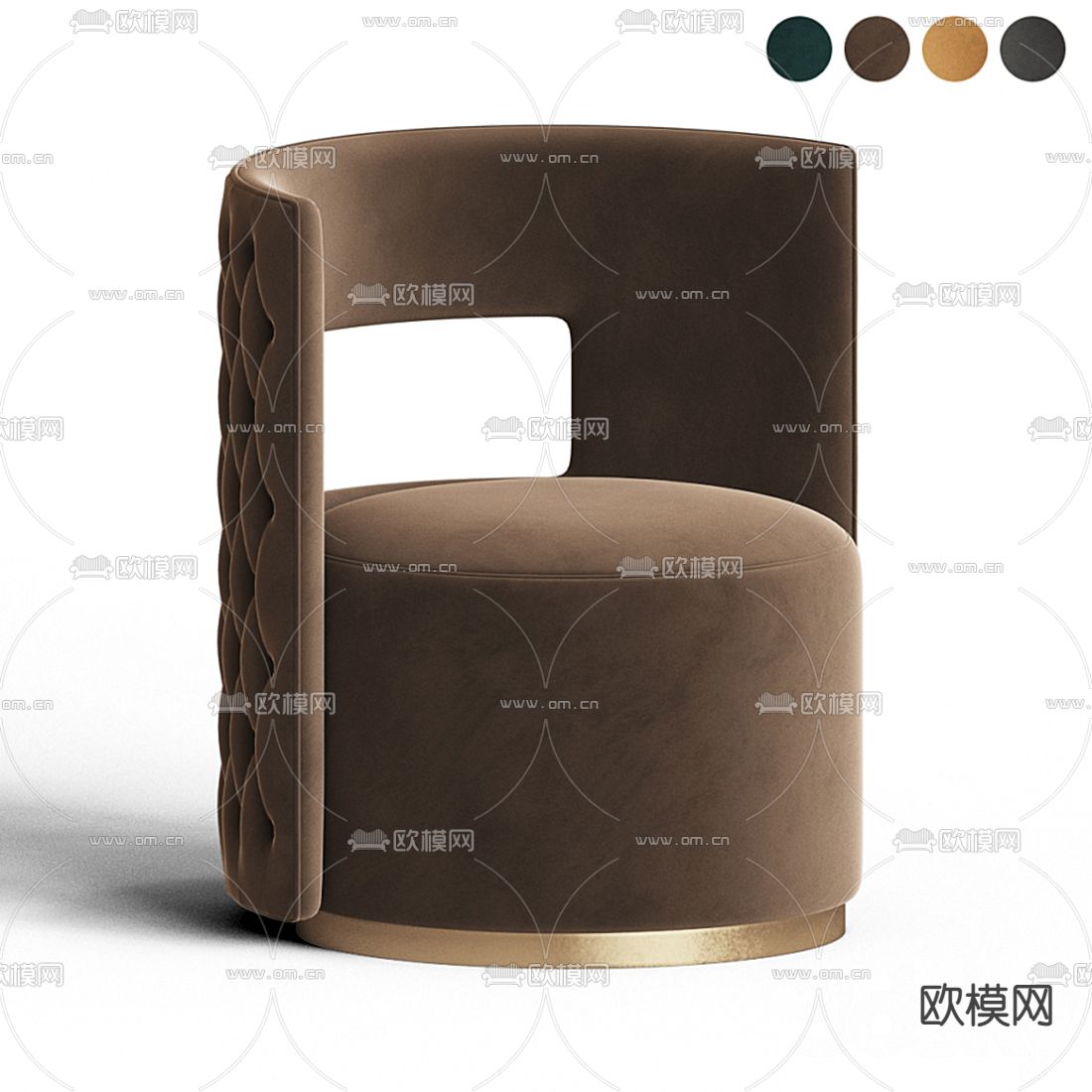 现代布艺单人沙发3d模型