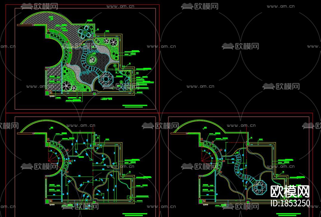 空中花园cad平面图下载（渲染图4）