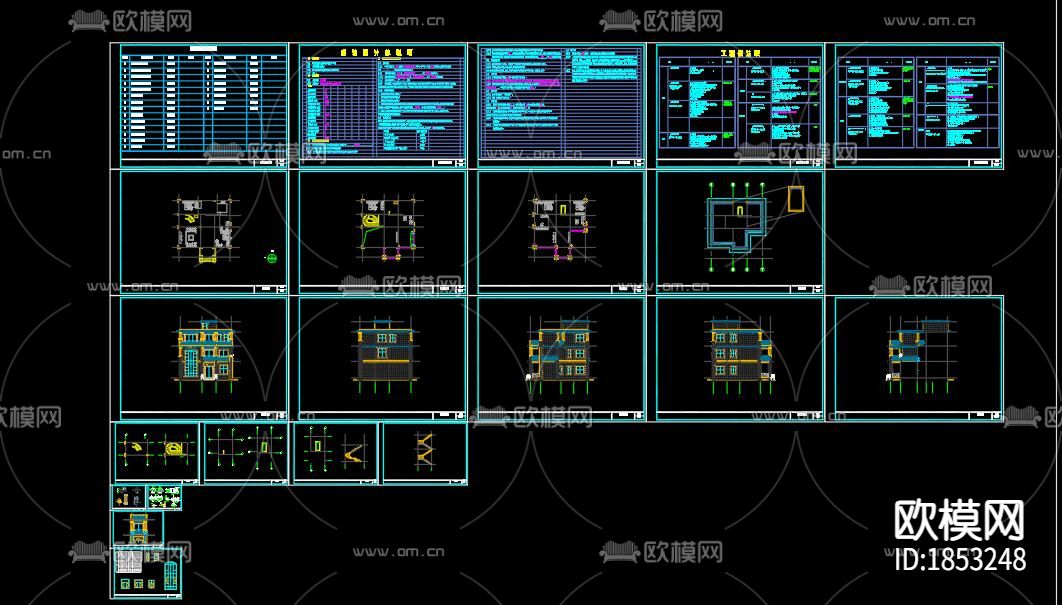 欧式别墅cad平面图下载（渲染图9）