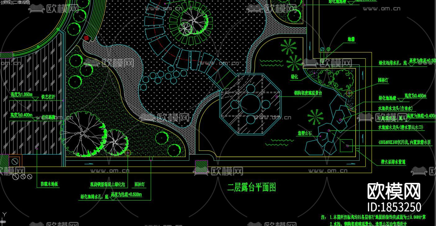 空中花园cad平面图下载（渲染图6）