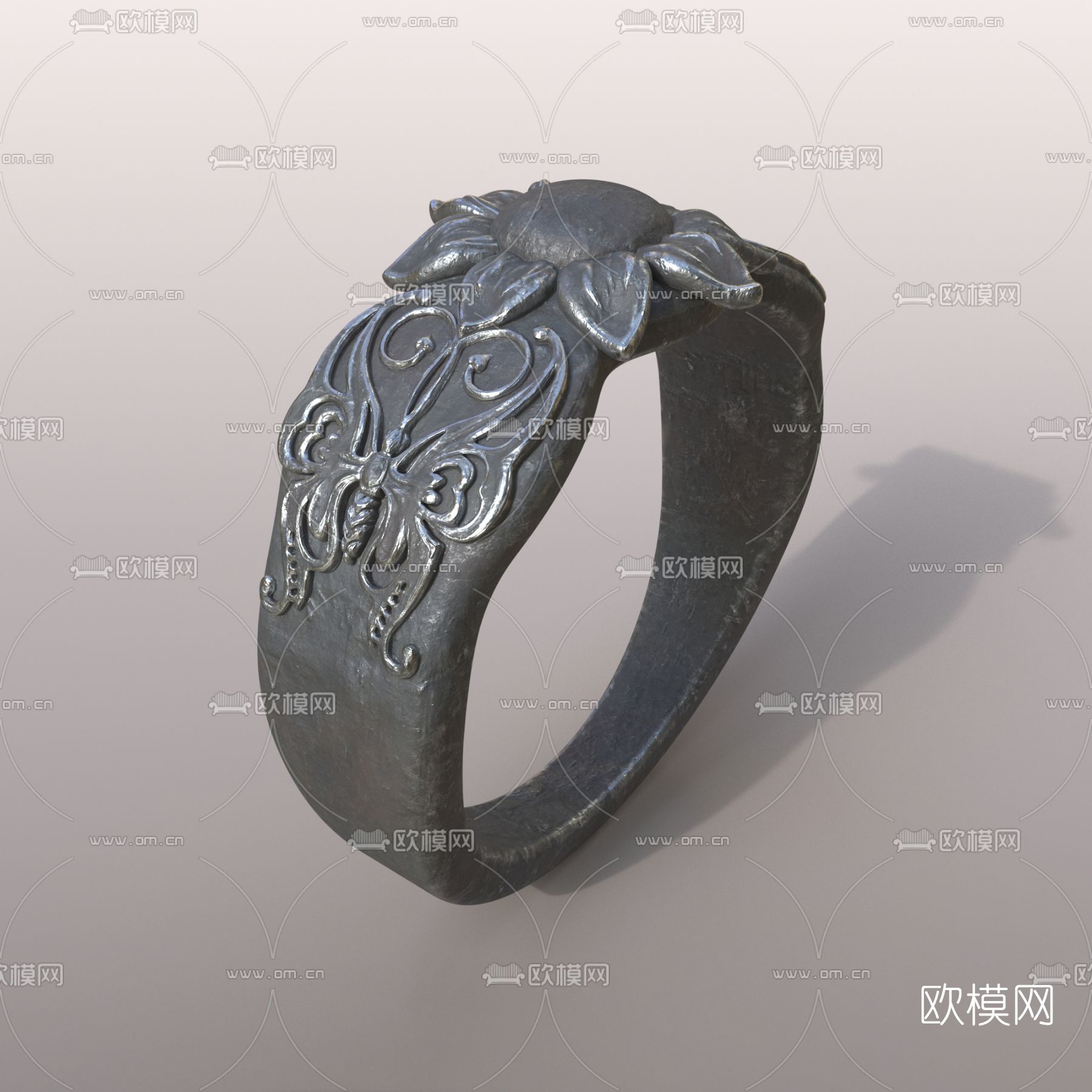 现代戒指免费3d模型下载