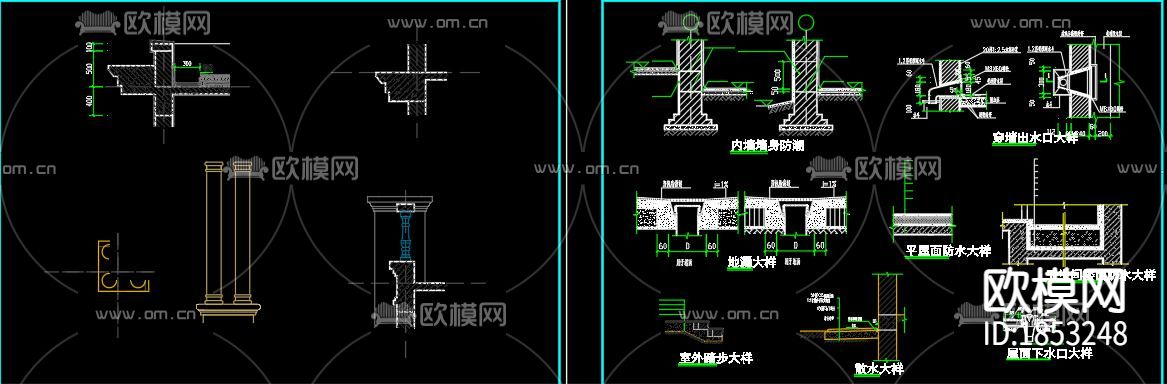 欧式别墅cad平面图下载（渲染图7）