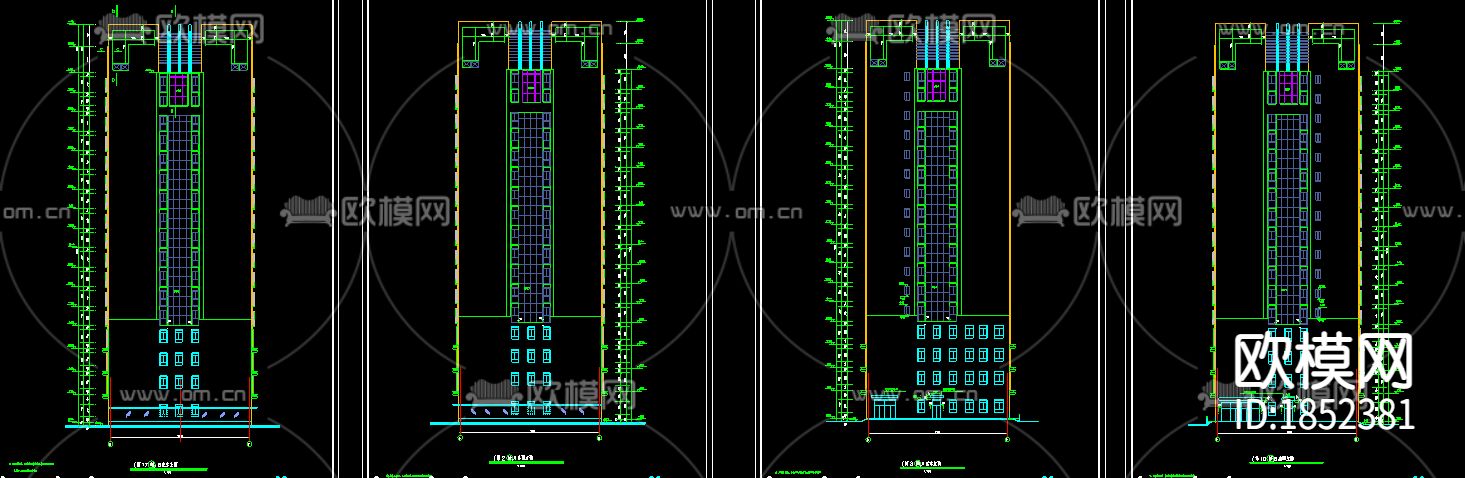 写字楼建筑cad施工图下载（渲染图5）