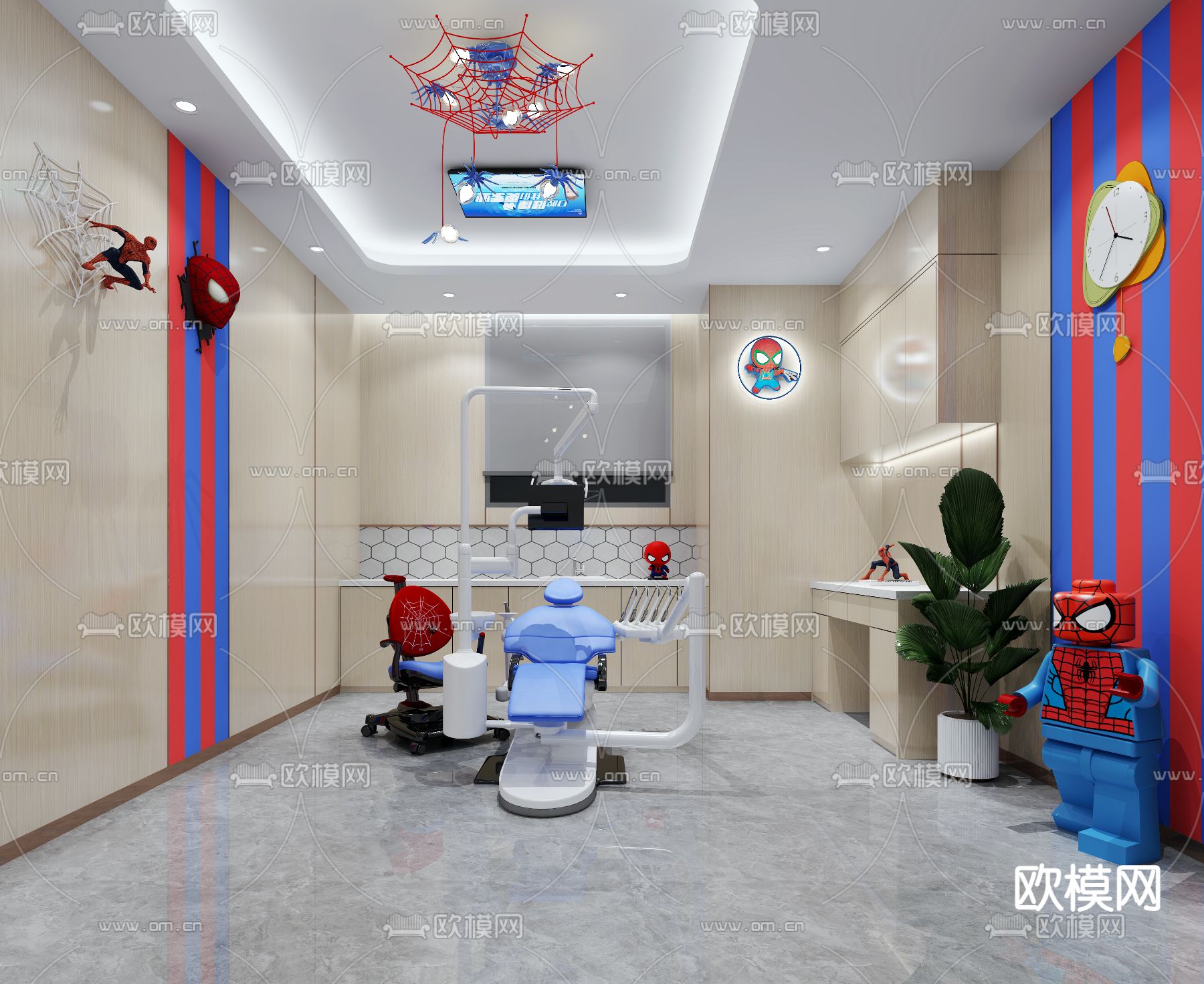 现代牙科医院免费3d模型下载（渲染图5）