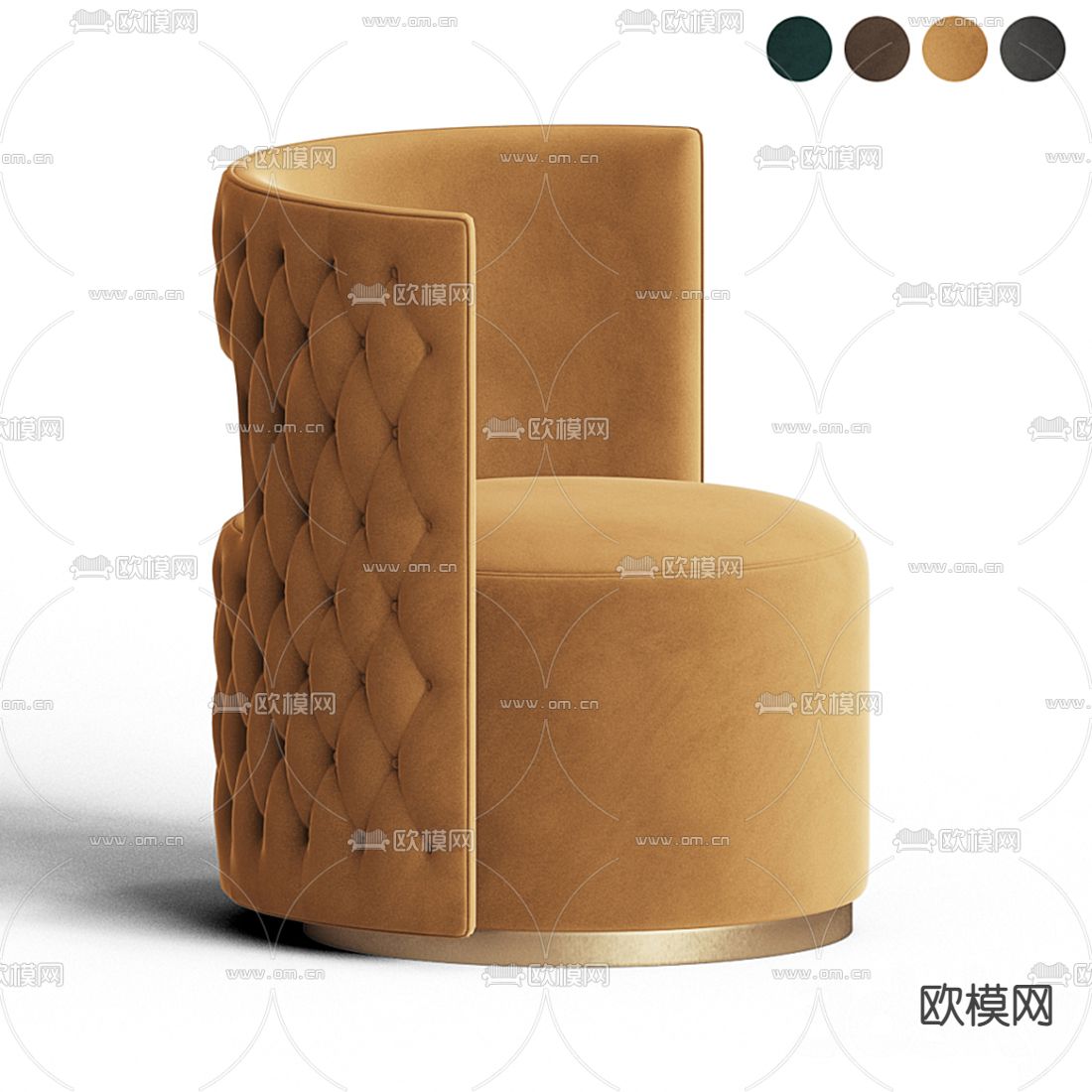 现代布艺单人沙发3d模型