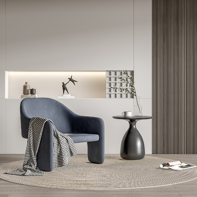 现代休闲椅su模型