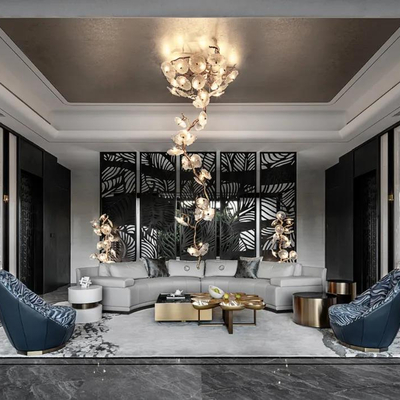 金螳螂设计 现代轻奢客厅