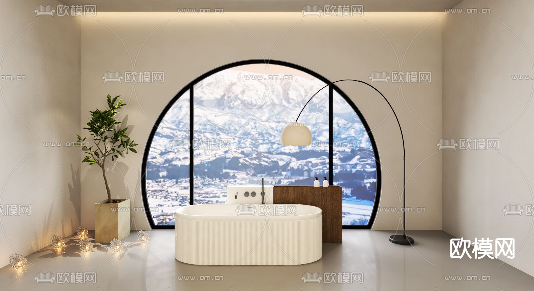 现代浴缸su模型