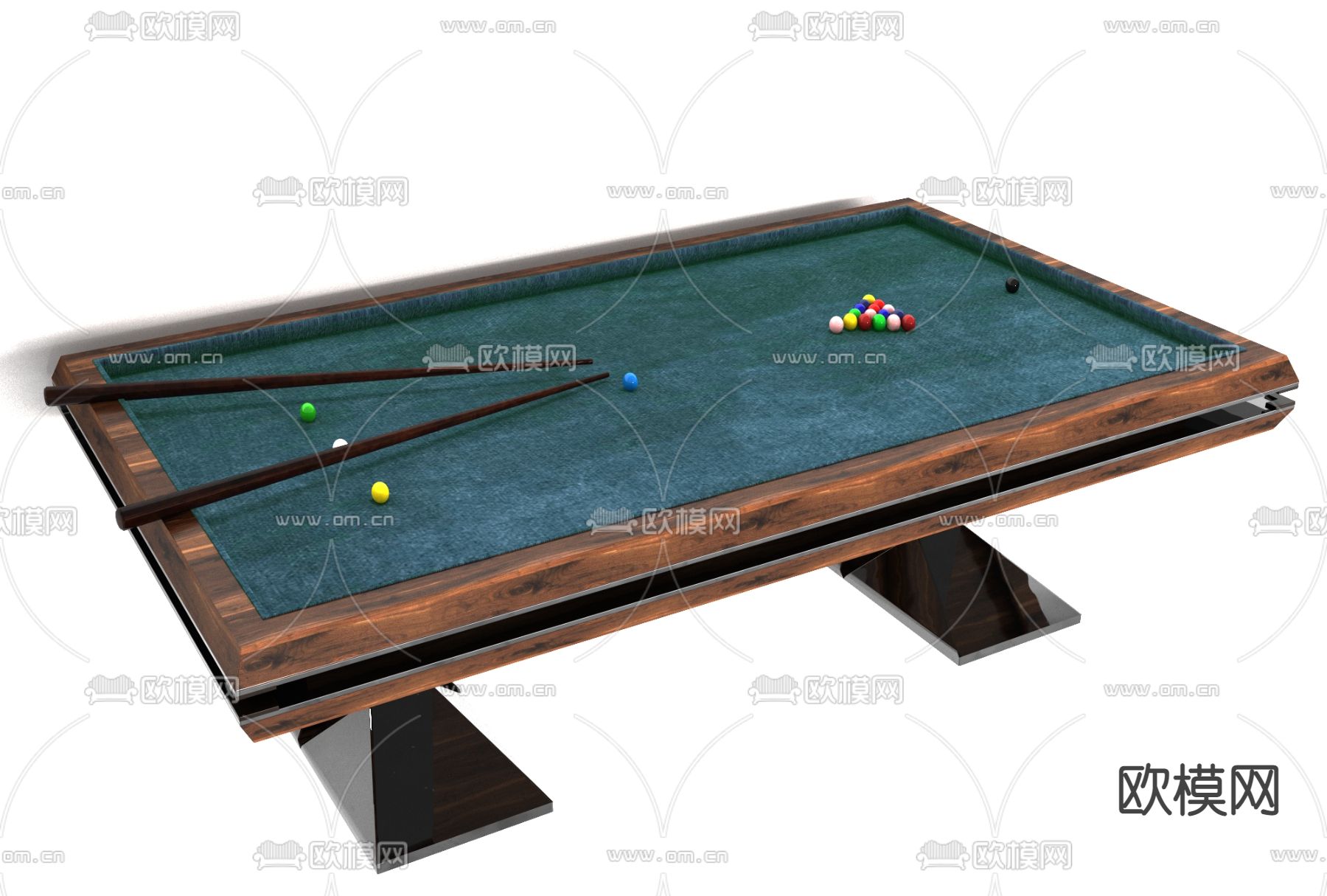 现代桌球免费3d模型下载