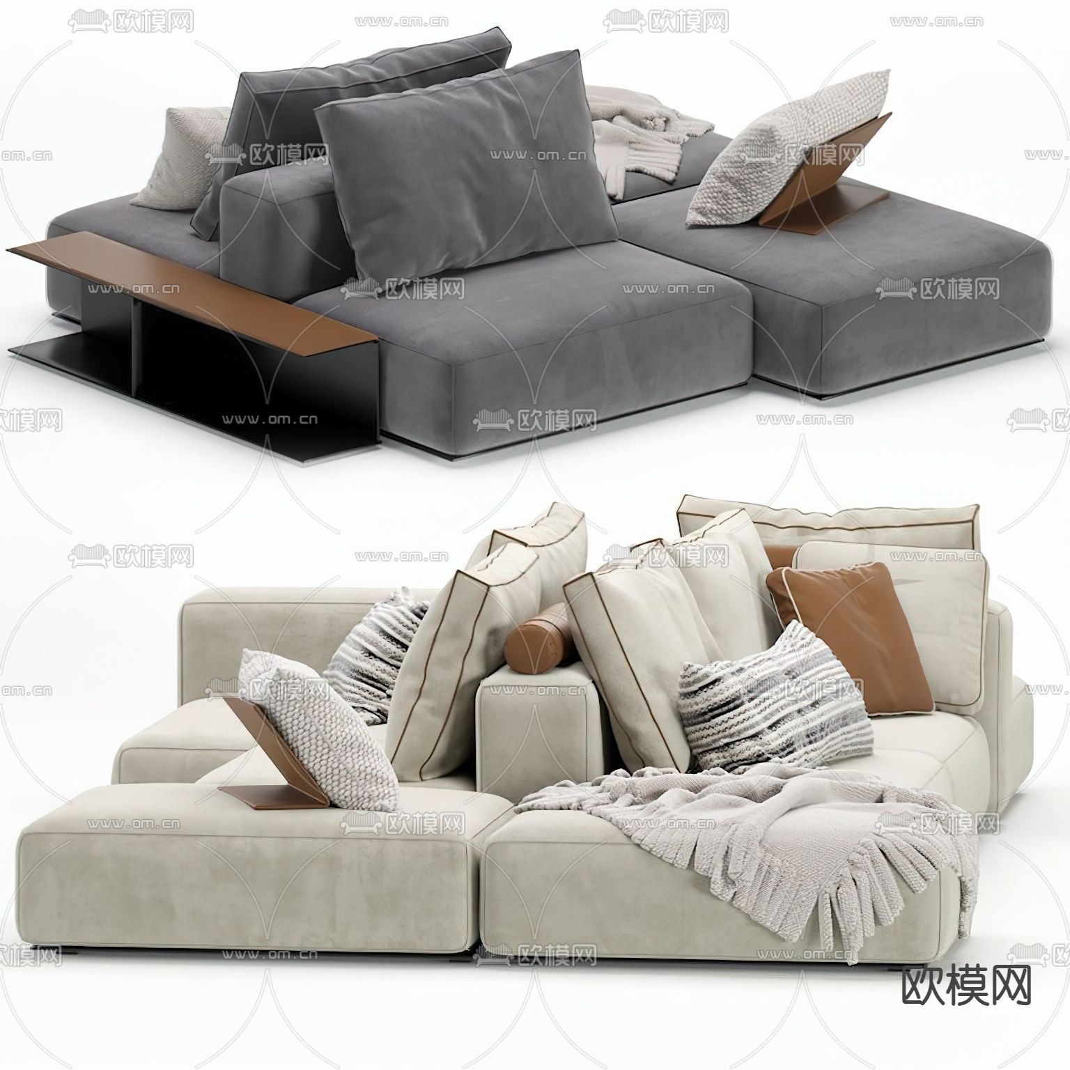 拼接沙发 模块沙发3d模型下载（渲染图4）