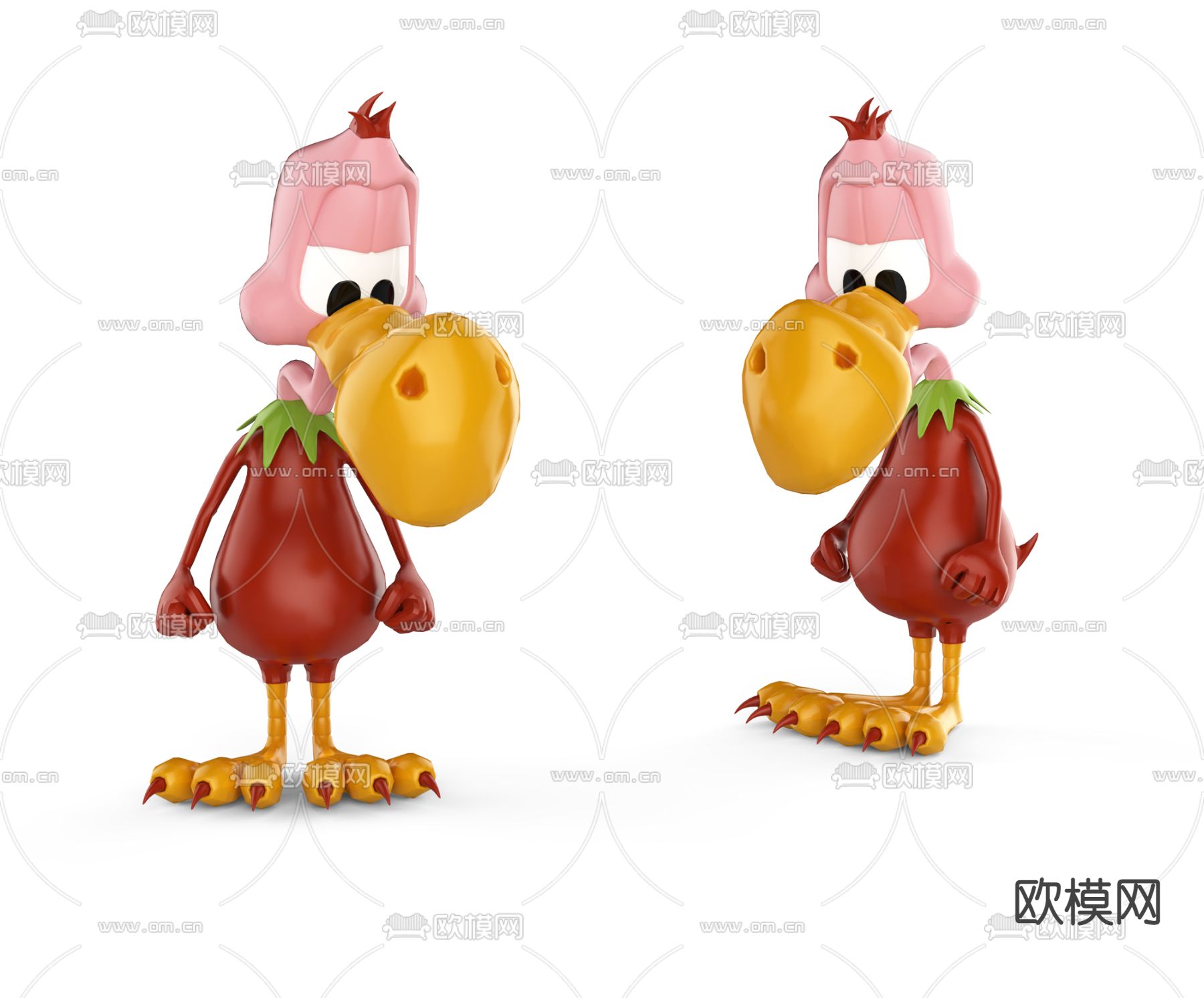 现代卡通公仔玩具3d模型下载