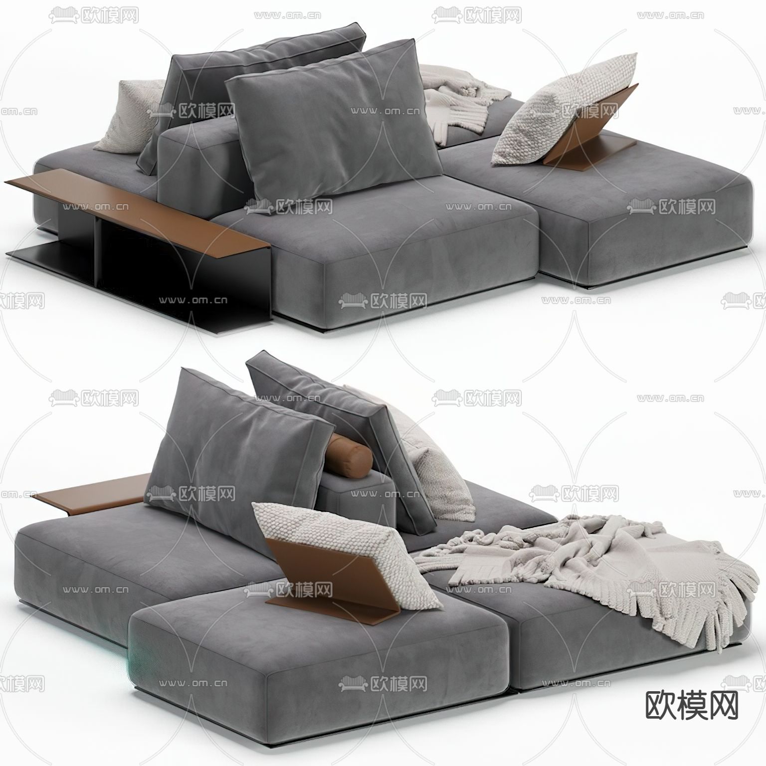 拼接沙发 模块沙发3d模型下载（渲染图2）