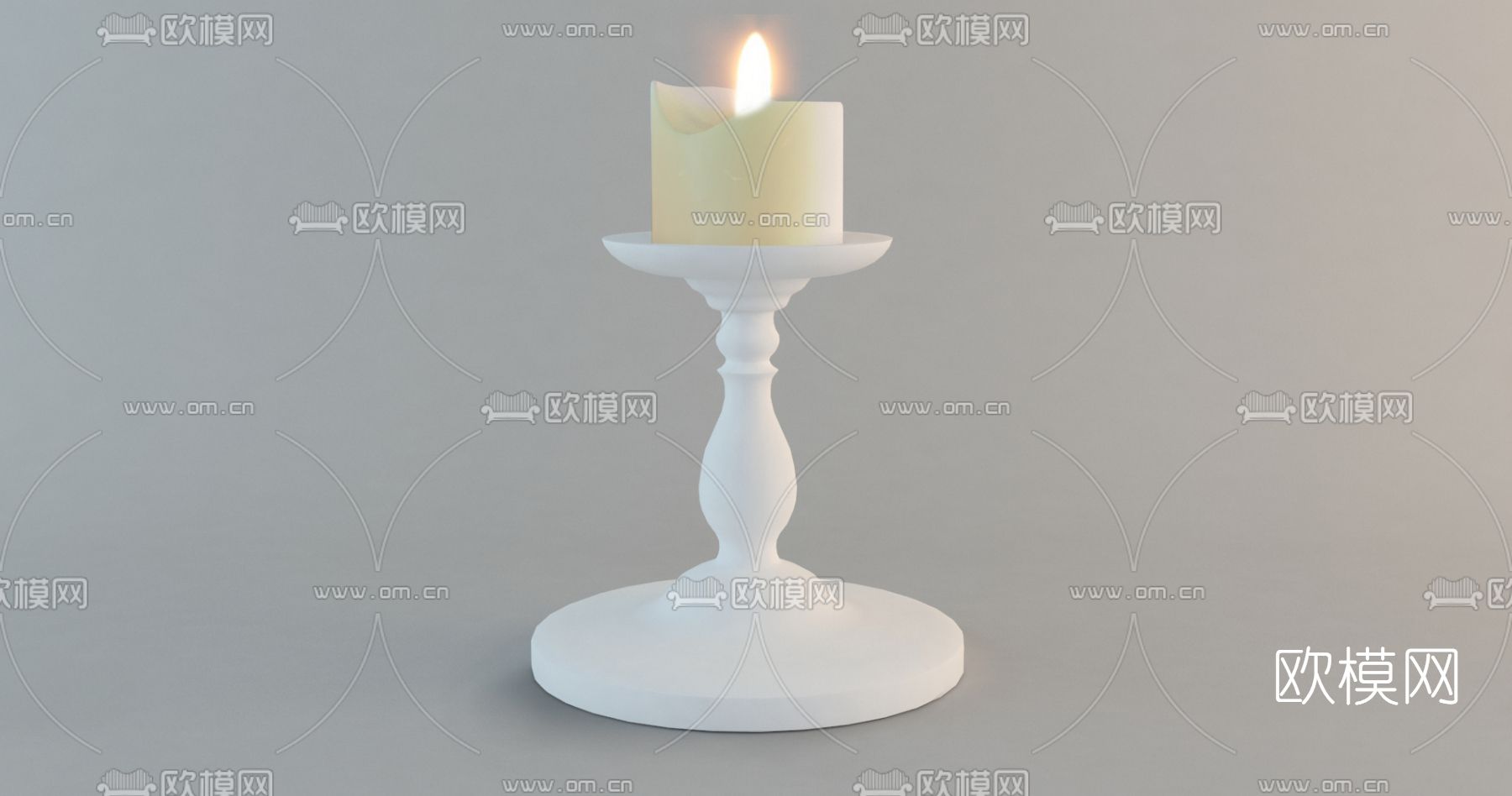 简欧烛台灯免费3d模型下载