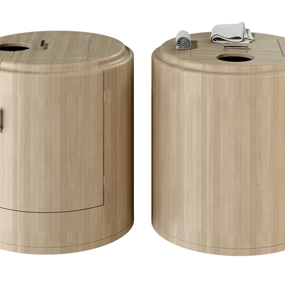  中式浴桶汗蒸桶su模型 