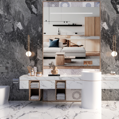  现代洗漱台su模型 