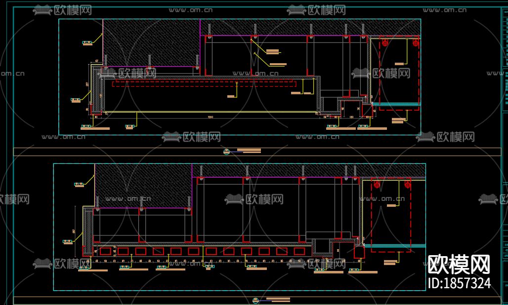 商场美食城cad施工图下载（渲染图7）