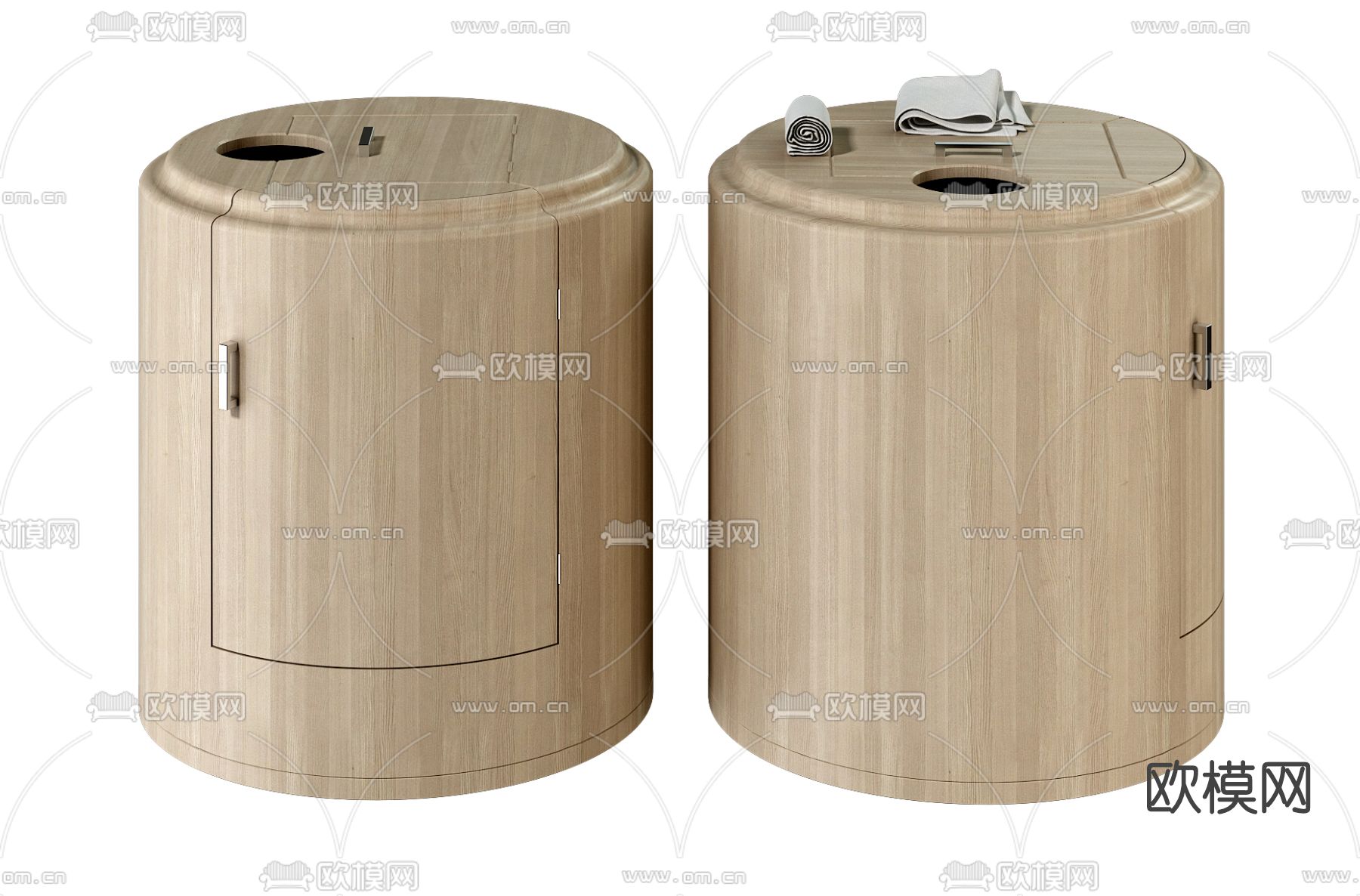 中式浴桶汗蒸桶su模型下载（渲染图1）