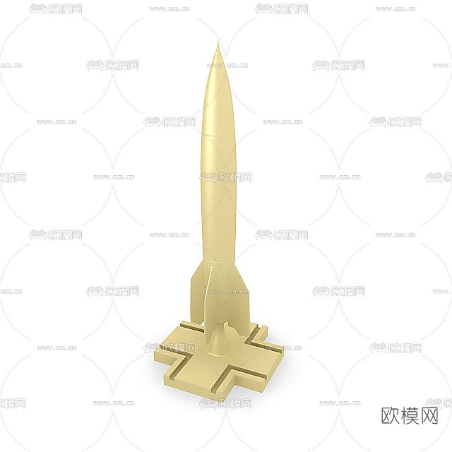 现代火箭摆件免费3d模型下载