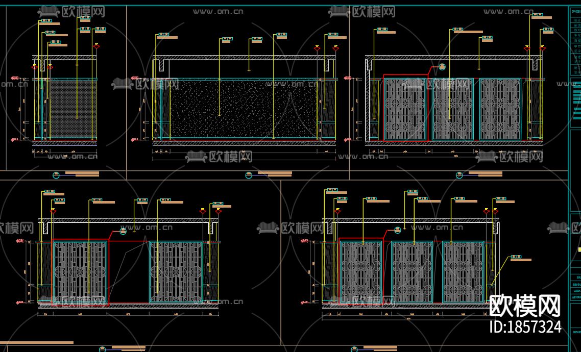 商场美食城cad施工图下载（渲染图6）