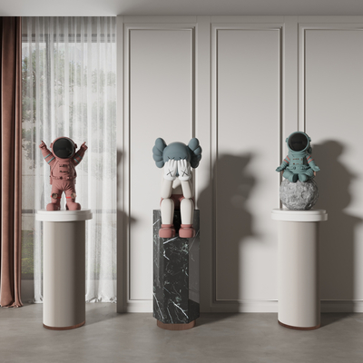  现代玩偶雕塑su模型 