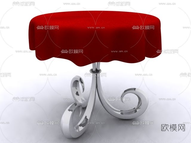 简欧圆几免费3d模型下载