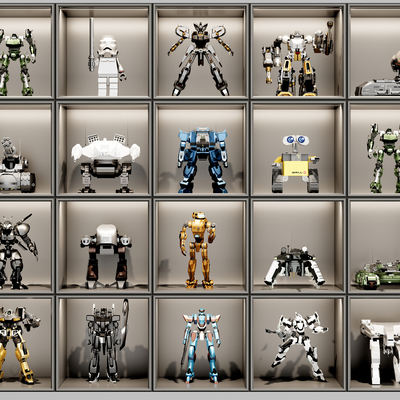  现代玩具公仔玩具机器人高达手办su模型 